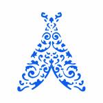 Свадебное платье трафарет для пряника 8*7 см (TR-2) фото