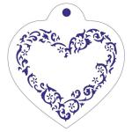 Сердце ажурное трафарет для пряников 10*11 см (TR-2)