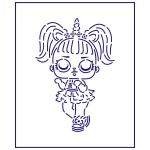 Трафарет Кукла ЛОЛ Единорожка 11см (TR-2)