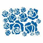 Трафарет Фон Розы 13,5*18 см (TR-2)