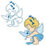 Трафарет Девочка-Ангелок 11*9 см (TR-2)