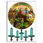 Minecraft 5 вафельная картинка фото