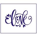 Трафарет Надпись love 7*10,5 см (TR-2)