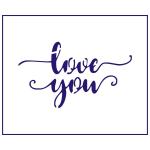 Трафарет Надпись love you 6,5*11 см (TR-2)