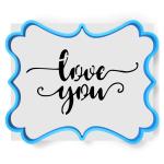 Надпись love you  вырубка с трафаретом 11*14 см (TR-1) фото