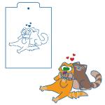 Трафарет Кот саймон 9.5*12 см (TR-2)