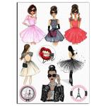 Fashion девушки 12 см вафельная картинка фото