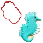 Вырубка для пряников Морской конек-3 9*7 см (3D)