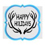 Надпись Happy Holidays вырубка с трафаретом 12*12 см (TR-1) фото