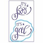 Its a BOY and a GIRL вырубка с 2 трафаретами 12*13 см (TR-2) фото