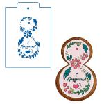Трафарет С праздником 8 Марта 13*7 см (TR-2)