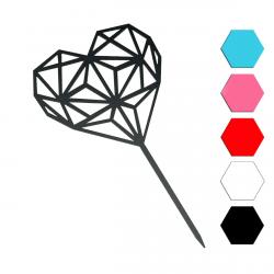 Сердце топпер для торта 11 см (3D)