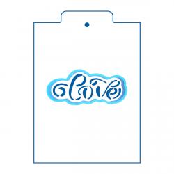 Надпись love 2 вырубка с трафаретом 10*4,5 см (TR-2)