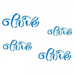 Трафарет Надпись love 2 9*3,5 см (TR-2)