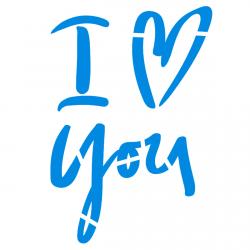 Трафарет I Love You 11*7.5 см (TR-2) фото