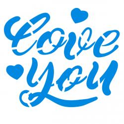 Трафарет Love You 8.5*10 см (TR-2) фото