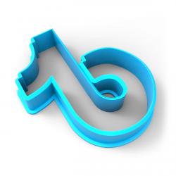 Вырубка для пряников Тик Ток 2 5*4,3 см (3D)