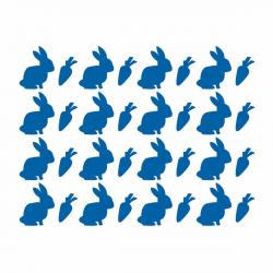 Трафарет Фон Кролики с морковками 12*16 см (TR-2)