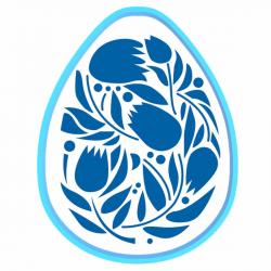 Яйцо Пасхальное 1 вырубка с трафаретом 11*8,6 см (TR-2)