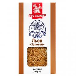 Лен золотой Сто Пудов (коробка) 200 гр