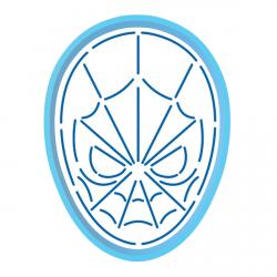 Человек паук вырубка с трафаретом 9,5*7 см (TR-2)