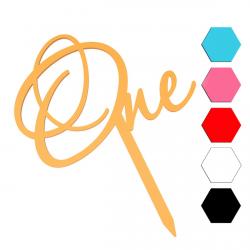 One-3 топпер для торта 8*11,5 см (3D)