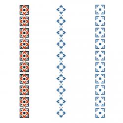 Вышиванка двухцветная трафарет для пряника ширина 1,5 см (TR-2)