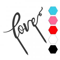 Love топпер для торта 14*6,7 см (3D)