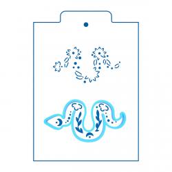 Змея вырубка с трафаретом 10*5 см (TR-2)