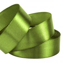 Стрічка атласна 2,5 см Зелений лист 23 м
