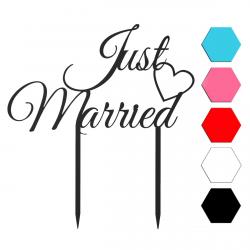 Just Married топпер для торта 8.3*14 см (3D)