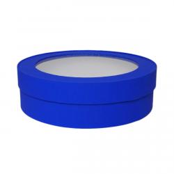 Круглая коробка для зефира 21*6 см Синяя (13)