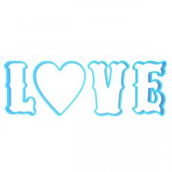 Набор вырубок для пряников Love ажур 7 cм (3D)