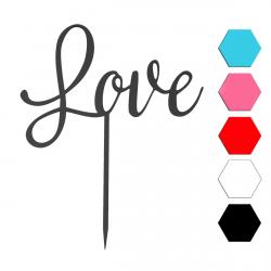 Love топпер для торта 10*14 см (3D)