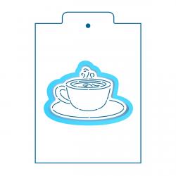 Чашка чая вырубка с трафаретом 7*10 см (TR-2)