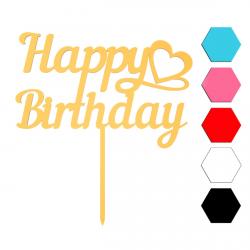 Happy Birthday топпер для торта 9*14 см (3D)