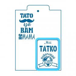 Для папы вырубка с трафаретом 9*6,5 см (TR-2)
