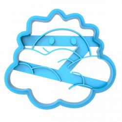 Вырубка для пряников Солнышко за тучкой 8*9 см (3D)