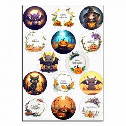 Halloween вафельная картинка для капкейков 6 см NS