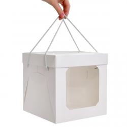 Коробка Box с ручками Белая 210*210*210 мм