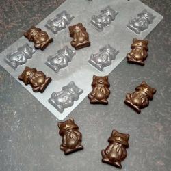 Котики молд для шоколада пластик 3-4,8 см VD-0083