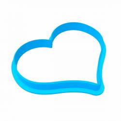 Вырубка для пряников для нанесения картинки Сердце 8,2*9,4 см (3D)