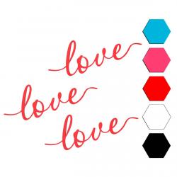 Love набор топперов для торта из 3 шт 3*8 см (3D)