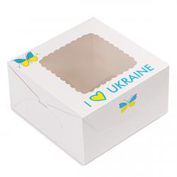 Упаковка для Зефира с окошком Украина (без вкладыша) 170*170*90 мм РП