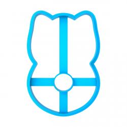 Котенок цифра 8 вырубка для пряников 12*8 см (3D)