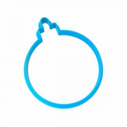 Вырубка для пряников Шар на елку 8,5*6,7 см (3D)
