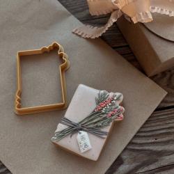 Листівка вирубка для пряників 8*6,1 см (3D)