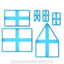 Пряничный домик 14 см набор вырубок для пряников (3D)