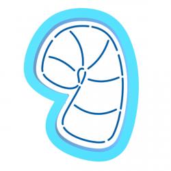 Леденец вырубка с трафаретом 7*5 см (TR-2)