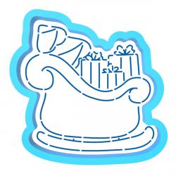 Сани вырубка с трафаретом 10*10 см (TR-2)